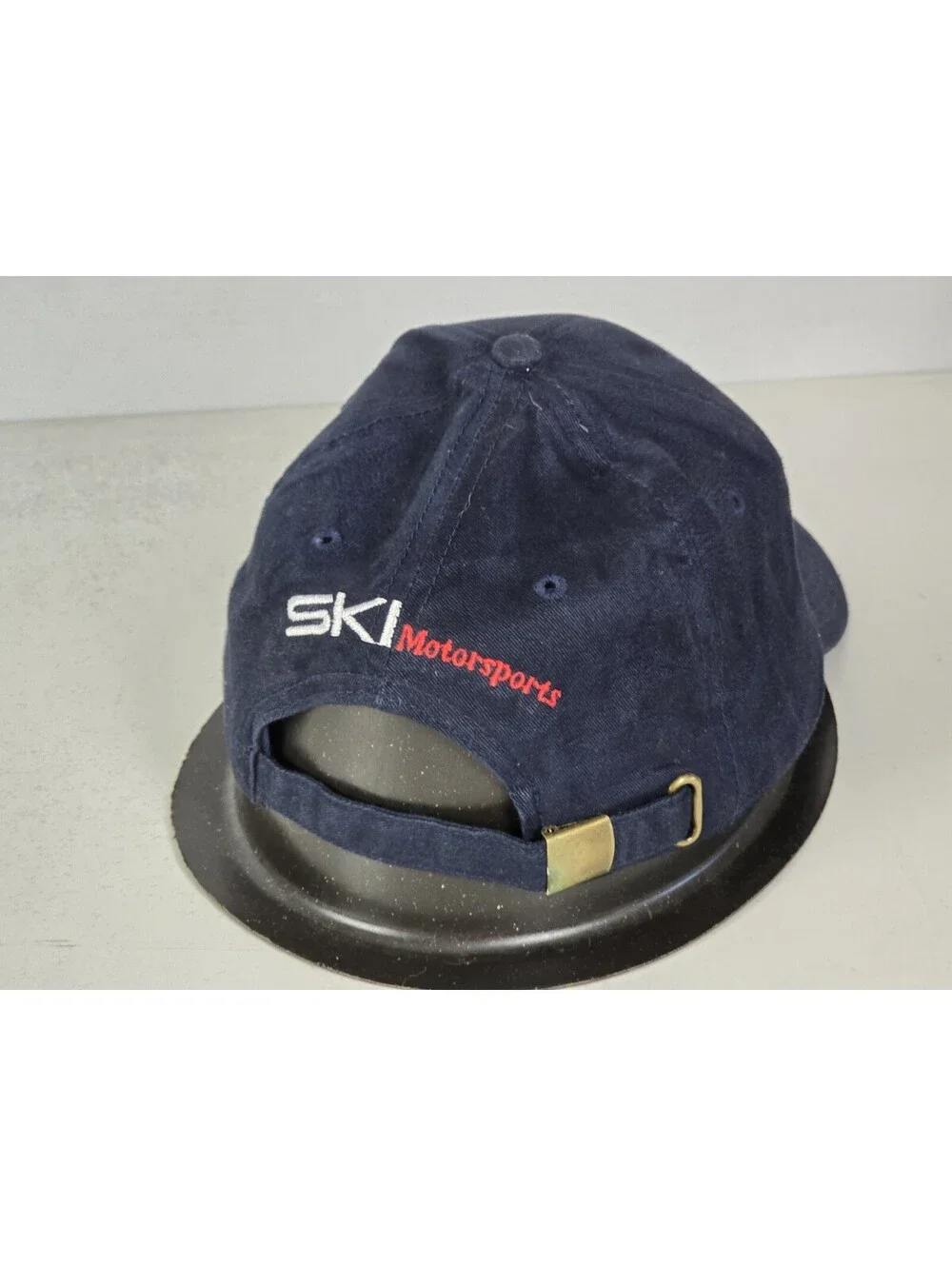 Vtg Smith & Wesson Hat Cap Strapback Navy Blue Logo Firearms Gun SKI Motorsports